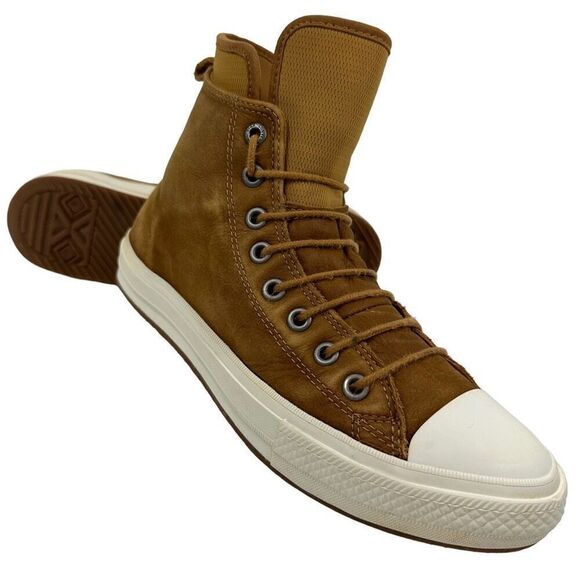 Converse Allstar CTAS Camel Nubuck Leather Hightop Sneakers Men’s Size 8/Women’s - Picture 1 of 9